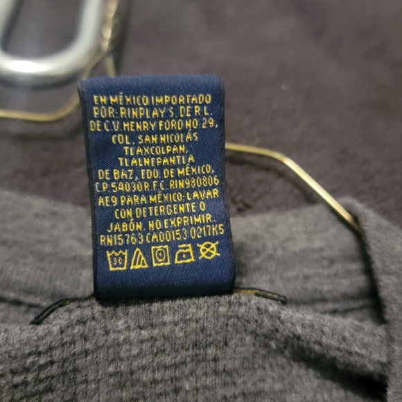 POLO Ralph Lauren XL Grey Thermal Waffle Long Sleeved Shirt - Picture 4 of 4